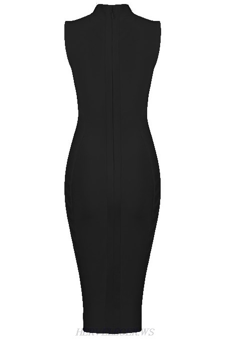 Herve Leger Black HighNeck Dress