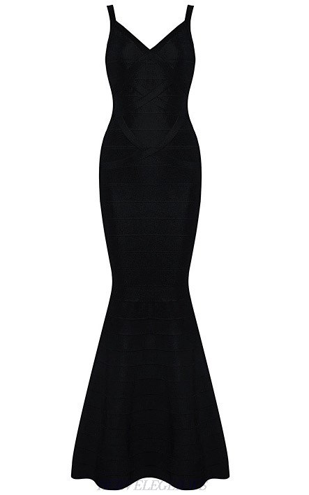 Herve Leger Black Mermaid Dress