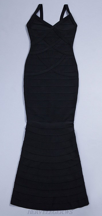 Herve Leger Black Mermaid Dress