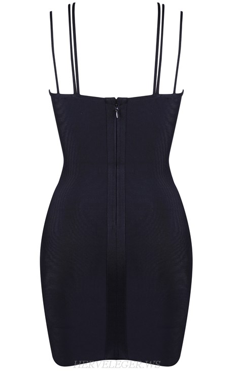 Herve Leger Colorblock Strappy Dress