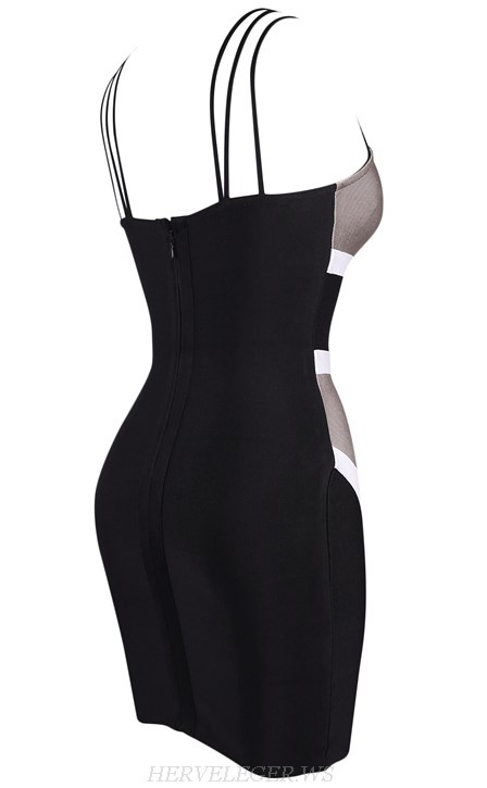 Herve Leger Colorblock Strappy Dress