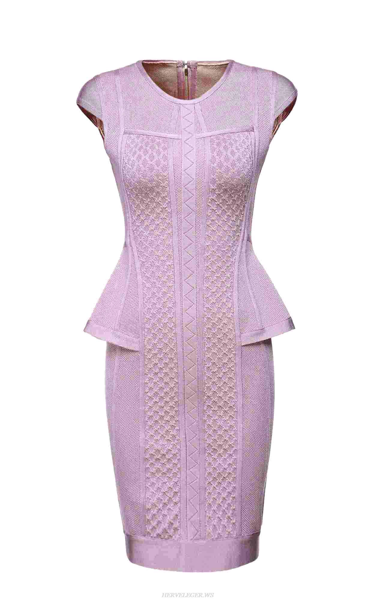 Herve Leger Astrid Multi Texture Mesh Dress