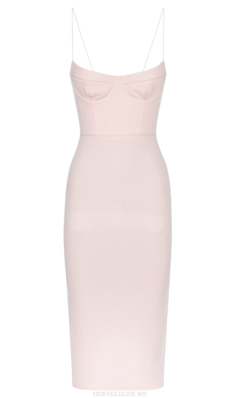 Herve Leger Pink Bustier Dress