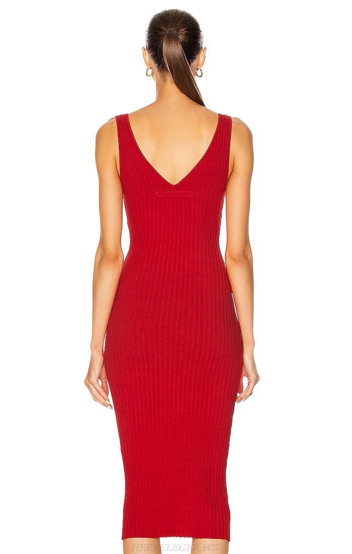 Herve Leger Red Dress