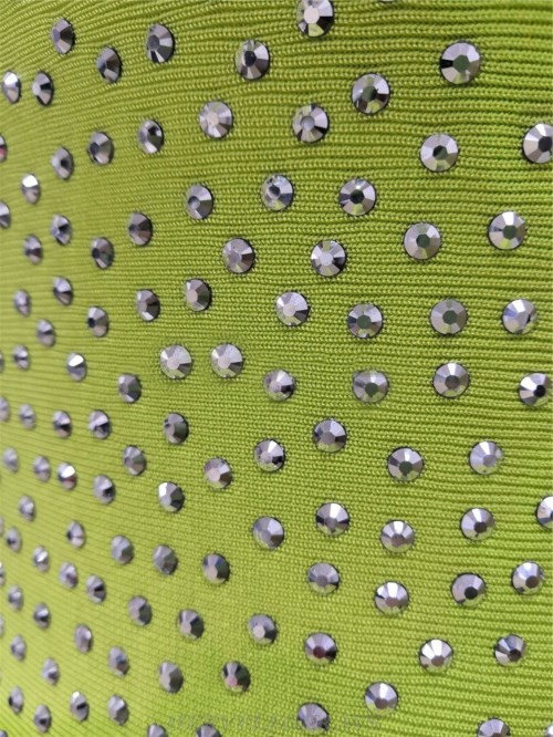 Herve Leger Green Bustier Studded Dress