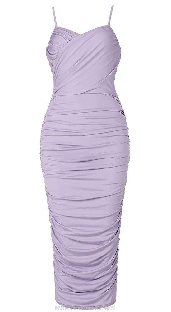 Herve Leger Lavender Draped Dress