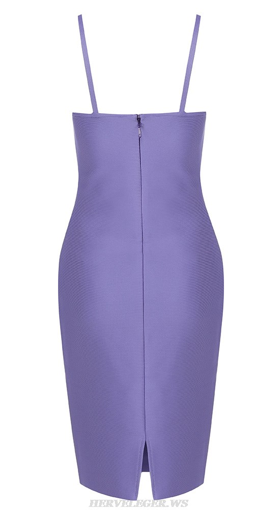 Herve Leger Purple Corset Dress