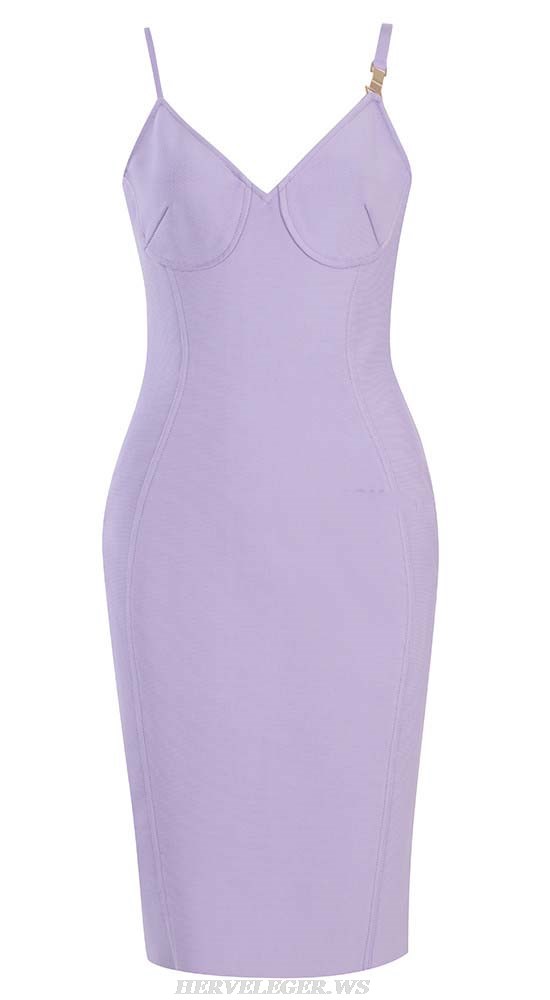 Herve Leger Lavender Bustier Dress