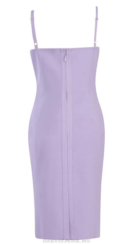 Herve Leger Lavender Bustier Dress