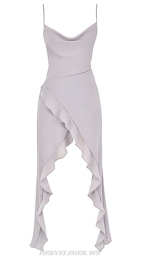 Herve Leger Lavender Corset Ruffle Gnow 