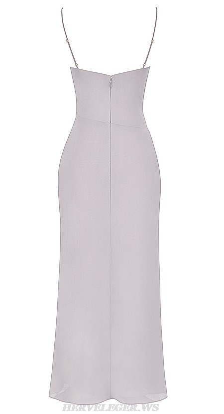 Herve Leger Lavender Corset Ruffle Gnow 