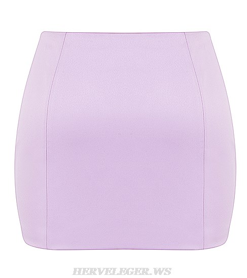 Herve Leger Lavender Bustier Corset Two Piece Dress