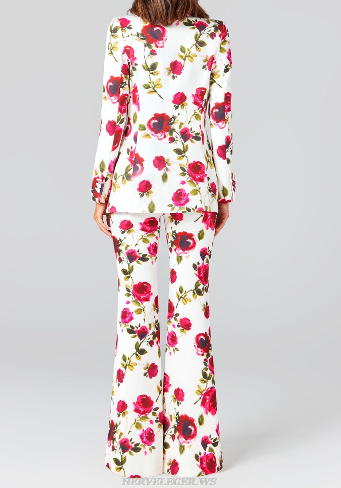 Herve Leger Floral Three Piece Suit