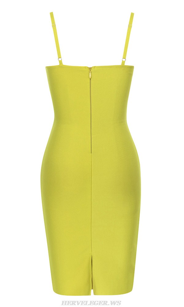 Herve Leger Green Bustier Dress