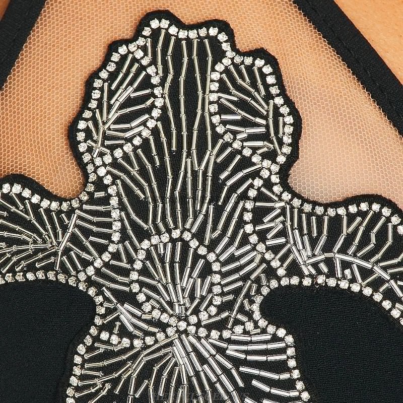 Herve Leger Black Embellished Dress