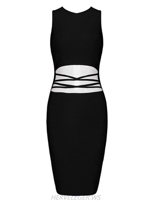 Herve Leger Avery Criss Cross Detail Dress