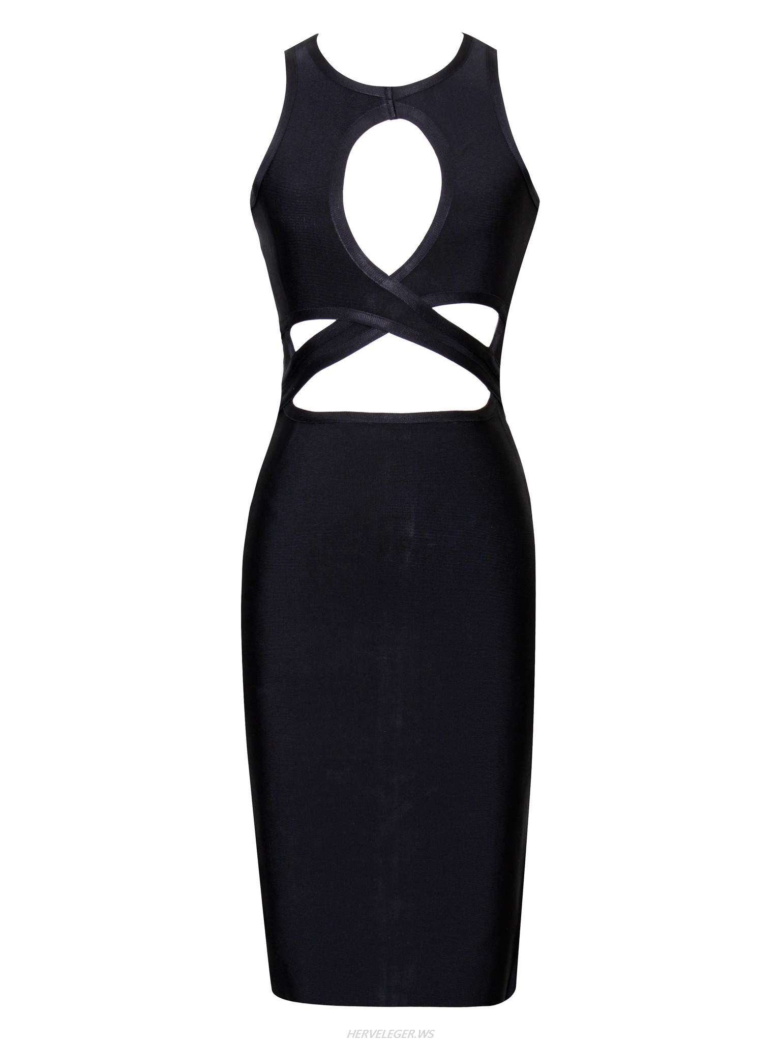 Herve Leger Skye Keyhole Cutout Dress