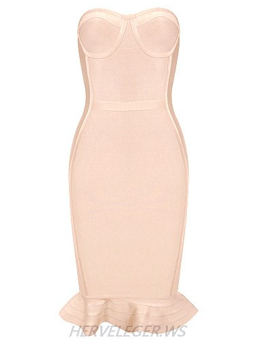 Herve Leger Nude Mermaid Dress