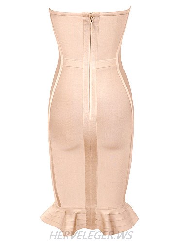 Herve Leger Nude Mermaid Dress