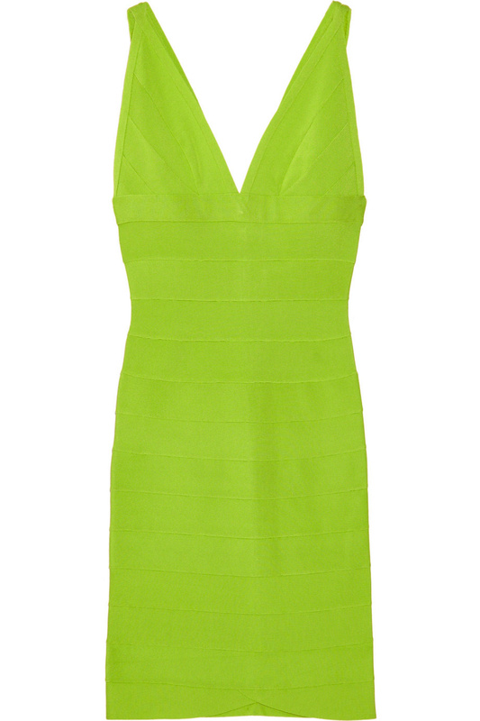 Herve Leger Green Dress [Herve Leger Green Dress] - $236.00 : Herve ...